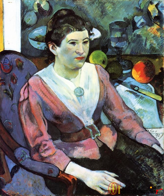 Portrait of a Woman with Cezanne Still Life.