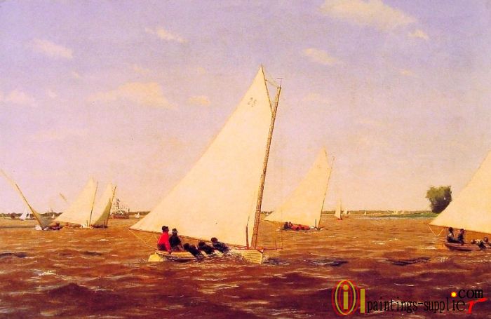 Sailboats Racing on the Delaware