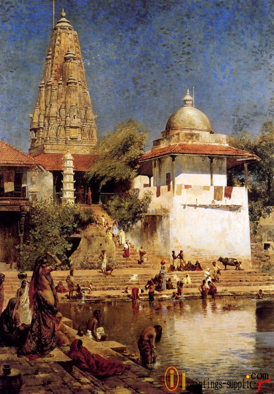 The Temple And Tank Of Walkeshwar At Bombay.