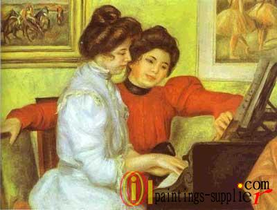 Yvonne and Christine Lerolle Playing the Piano, 1897.