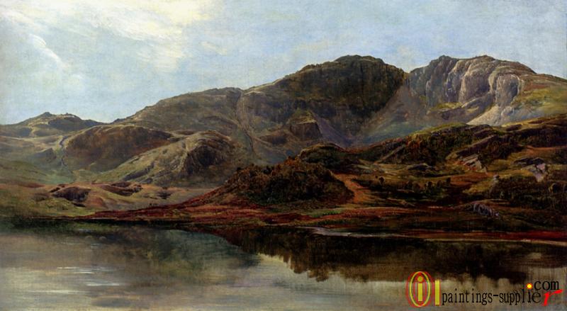 Landscape With A Lake And Mountains Beyond