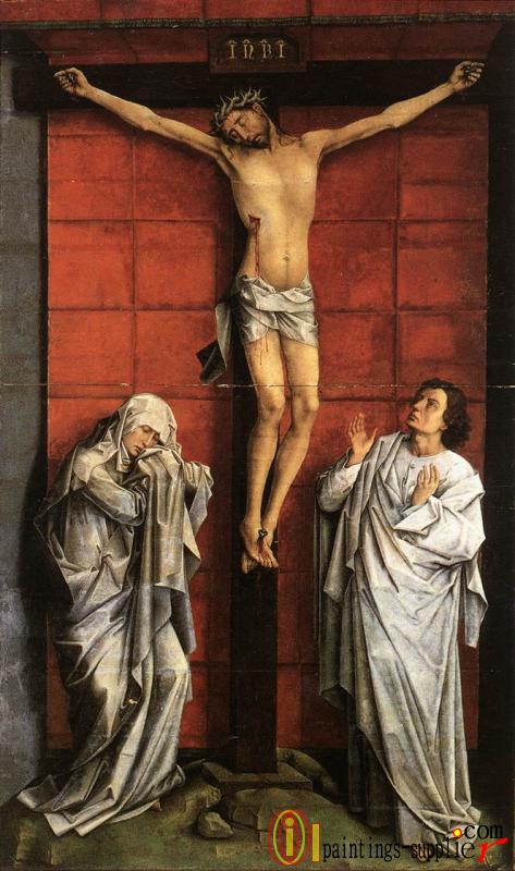 Christus on the Cross with Mary and St John c1460