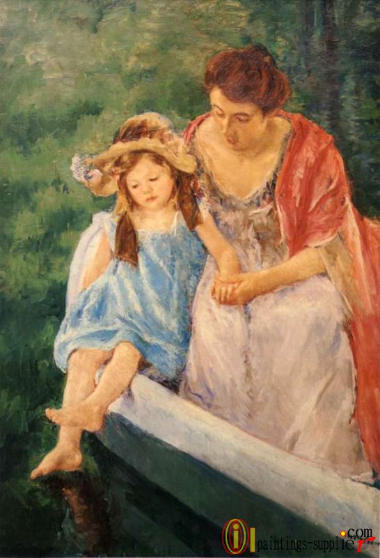 Mother And Child In A Boat,1909