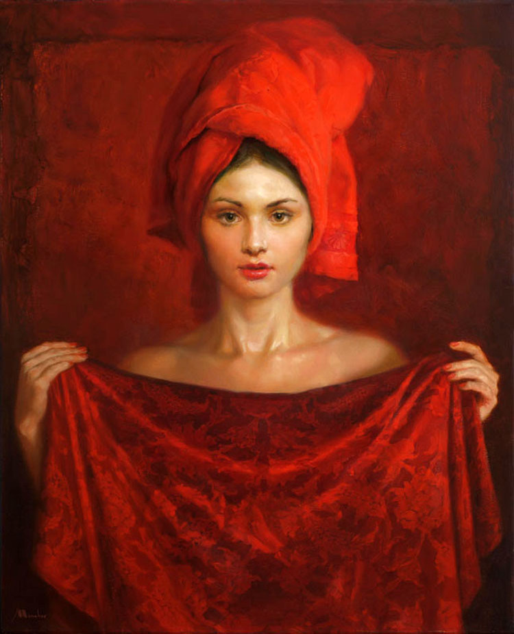 Портрет В Красном Платье
